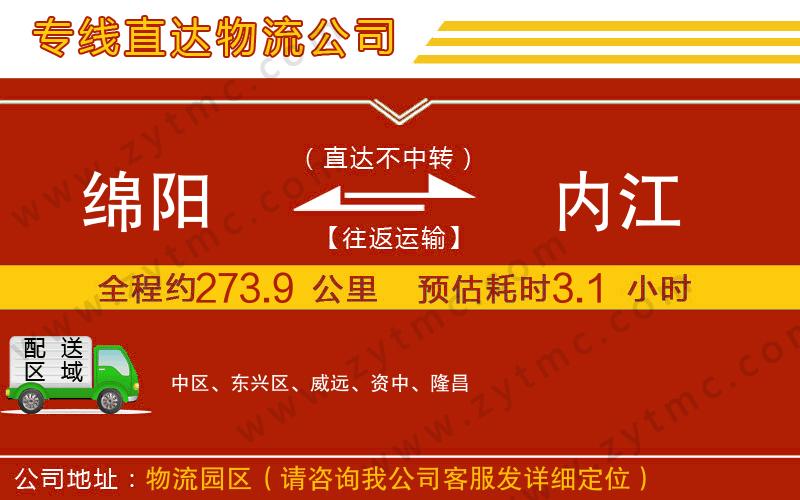 綿陽(yáng)到內(nèi)江物流專線