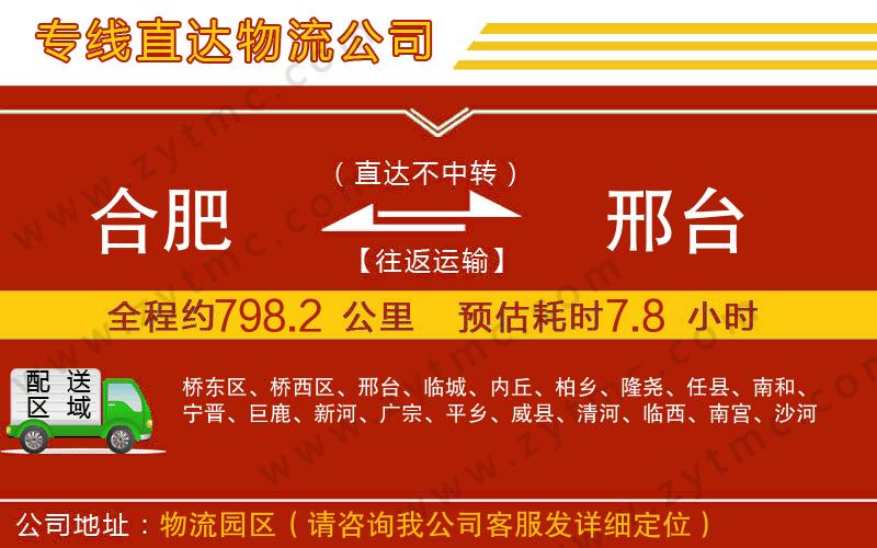 合肥到邢臺(tái)物流專線